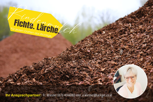 Rindenmulch in Lärche oder Fichte zur Beetabdeckung, von Hackgut Möslinger aus OÖ